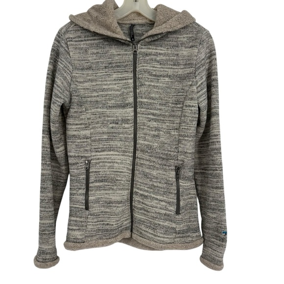 KUHL Full Zip Alaska Hoodie Sweatshirt Jacket Heather Gray Size S Sweater Women - Picture 1 of 10
